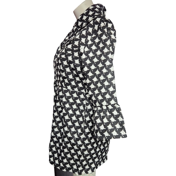 NEW Retro Threads Black & White Houndstooth Coat SMALL - Picture 2 of 11